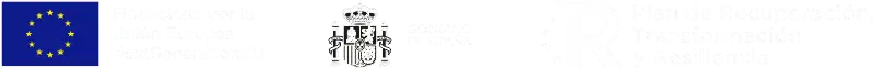 Logos Unión Europea NextGenerationUE, Gobierno de España, Plan de Recuperación, Transformación y Resiliencia